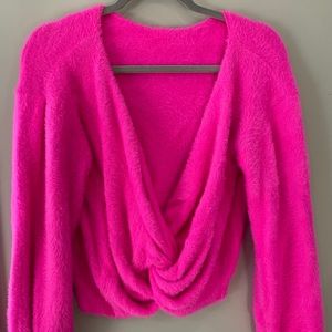 forever 21 fuzzy criss cross sweater